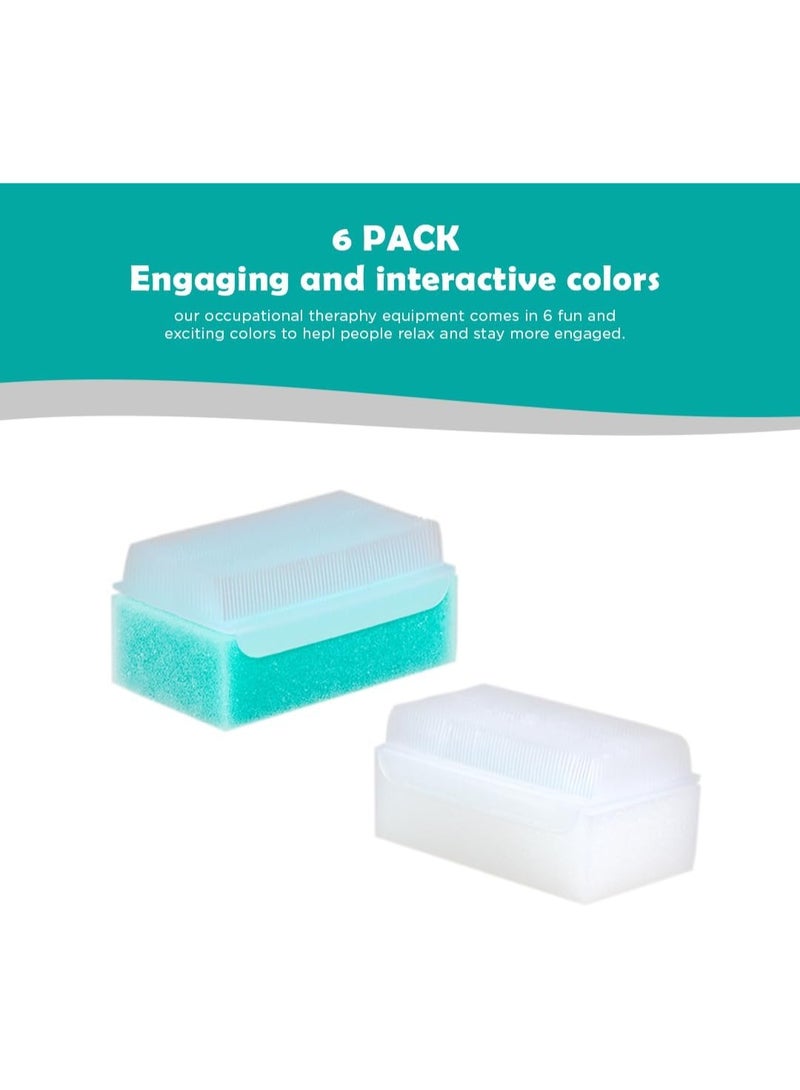 abley's Therapy Brushes with Sponge for Sensory Processing, Deep Pressure Stimulation, Wilbarger Protocol (Blue) - Image 5